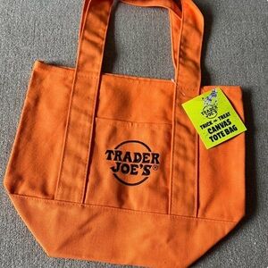 Trader Joe's Orange Canvas Tote Bag